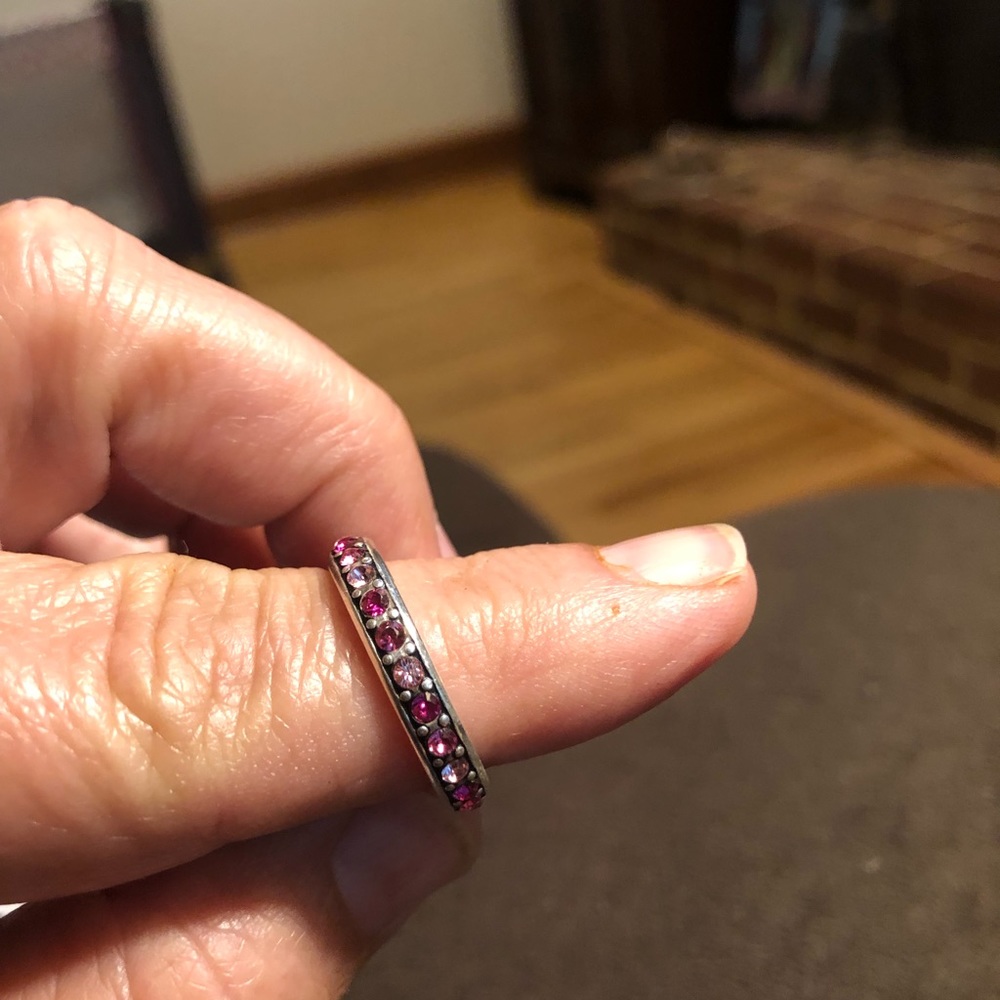 Brighton pink Swarovski crystal Ring SZ 9